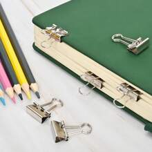 20 件各种尺寸银色活页夹、回形针、办公和学校用品、多功能文件整理器，适用于教学、商务和家庭使用