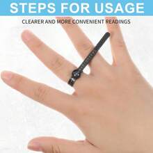 1pc/2pcs Ring Sizer Gauge - US Size 1-17, Reusable Ring Finger Measure Adjuster With Magnifier, Valentine's Day Ring Sizing Tool - Multicolor - View 6