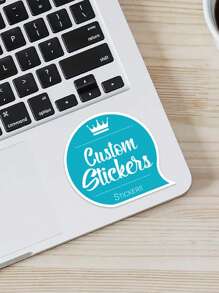 24 张定制贴纸。徽标贴纸或贴花印在防水永久优质乙烯基上。可裁剪成任意形状 - 多尺寸 - 查看 2