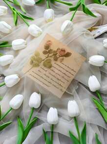 10 قطع من الزهور البيضاء الأنيقة الاصطناعية - ساق بلاستيكية ريالية ، مثالية لعيد الحب ، إكليل الربيع ، باقات الزفاف ، ديكور المنزل والمكتب والحفلات ، لا تحتاج إلى طاقة أو بطارية