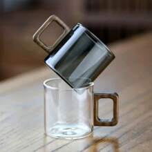 Taza deé de cristal resistente al calor con de nogal, juego de tazas de Espresso de 120ml, taza de café molida, vasos, utensilios para haceré, 1 Uds. 31SV - Gris - Ver 4