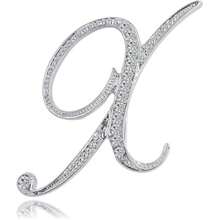 1 pièce paquet Broche géométrique simple de 26 lettres anglaises avec strass, broche élégante et de mode pour femmes. Épingle pour pull, manteau, robe, accessoires, sac, charme, école