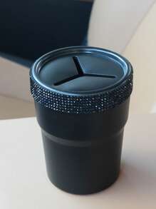 Fashionable Minimalist Crystal Car Cup Holder - Multifunctional Storage Cup, Anti-Slip Design, Convenient For Storing Coins, Practical And Handy - one-size - View 9