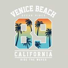 1/2/3 piezas de pegatinas de transferencia térmica vibrantes y multicolor para camisetas, sudaderas, bolsas de lona y mochilas, con motivos de leyendas de la ciudad de Nueva York, Venice Beach, hombres geniales y ambiente de surf de California