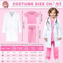 8pcs Children Doctor Costume Set, Includes Real Stethoscope, Syringe, Gloves And ID Badge, Nurse Outfit Accessories For Boys And Girls, Medical Pretend Play Costume For Halloween Party, Doctor's Day, Gift For Kids