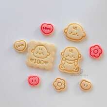 Cute Baby Head Body Cookie Cutter Mold Novel Dragon Flower Heart Biscuit Stamp Chinese Zodiac Birthday Pastry Kitchenware