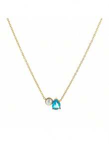 قلادة مصنوعة من الستانلس ستيل والذهب الأصفر مطلي بالكهرباء 18 قيراط، مقاومة للماء والعرق، مناسبة للارتداء اليومي، إكسسوارات للسيدات، هدية عيد الحب، هدية للأم، هدية عيد الأم