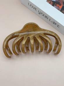 1pc Retro Minimalist Fashion Design Wooden Color Hair Clip, Hair Accessory For Women
