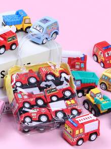 1 Set Of Multiple Sizes (5pcs/6pcs/10pcs/20pcs) Tote Bags/Storage Containers, Containing Miniature City Engineering Vehicles Model Toys, Random Patterns, Colors And Sizes, Suitable As Children's Birthday/Christmas/New Year Party Gifts,A Truck,Miniature Cars,Set Cars Children,Cars,Construction,Construction Toys,Back To School