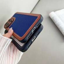 Fabric Phone Case Compatible With IPhone 13 Pro Max/15 Pro/14, White Color, Precision Cutouts, Anti-Fall, Full Body Protection, Ultra Thin & Lightweight, Breathable, Ins Style Brand - White - View 5