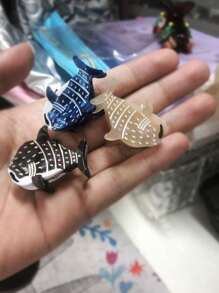 1 件新款醋酸纤维海洋系列小众动物鲸鱼发爪，创意迷你侧发夹配饰 - 彩色 - 查看 6