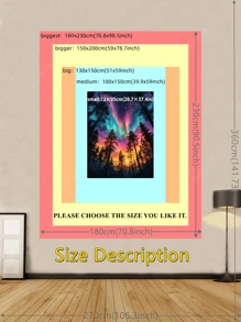 极光森林 UV 反应挂毯巫术嬉皮士壁挂波西米亚曼陀罗艺术美学房间墙壁装饰天花板装饰 - 彩色 - 查看 4