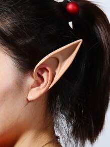 1pair Fashionable Exaggerated Short Ear Shaped Plastic Earrings For Festivals And Parties