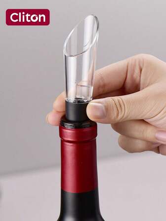 CLITON 1pc Wine Pourer Spout With Stopper, Wine Aerator Pourer For Portable Liquor Or Spirits, Well Processed Home Kitchen Appliances Accessories Gadgets Tools Christmas Kitchen Stuff Cooking Christmas