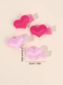 24pcs Heart Hair Clips For Girls Heart Shaped Alligator Clips Small Sweet Heart Barrettes Toddler Girl Bows Adorable Barrettes Gifts Kids Baby Hair Accessories