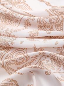 1pc Simple Floral Printed 70cm Square Scarf, New Classic Bandana For Women, Versatile Headband, Belt, Decor, Fashion Neckerchief - Multicolor - View 5