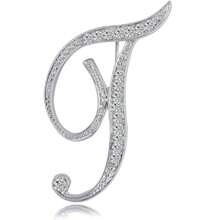 1 pièce paquet Broche géométrique simple de 26 lettres anglaises avec strass, broche élégante et de mode pour femmes. Épingle pour pull, manteau, robe, accessoires, sac, charme, école