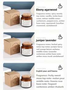 Wooden Stopper Brown Bottle Aroma Candle, Handmade Soy Wax Candle In Teacup, Smokeless, Home Fragrance & Women's Scented Candle Gift For Birthday, Valentine's Day, Mother's Day, Easter, Wedding, Festivals Gifts Graduation