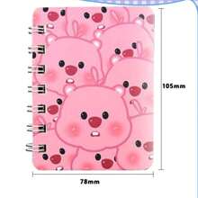 4 Books/SetSpiral Notebook - Cute Cartoon Design, A7 Notebook, Thick Paper, Spiral Notebook, Daily Stationery
