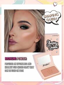 Polvos bronceadores MISSLYN Sculpting Queen, set de polvos bronceadores de maquillaje que incluye espejo, polvos para contorno y bronceado, de textura suave y pigmentada en forma de polvo, adecuado para el estilo de maquillaje Y2K, se puede usar para fiestas, playa, viajes, vacaciones, campamentos, actividades al aire libre, un regalo ideal de Año Nuevo para chicas fashionistas, también adecuado para juegos de roles, viajes, festivales, campus, escuela, Año Nuevo Chino y otras ocasiones - 2 súper estrellas - Ver 5