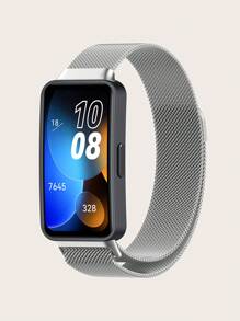 1 buc. Curea de ceas inteligentă milaneză din oțel inoxidabil, detașabilă magnetică solidă, compatibilă cu Band 8 / Band 9