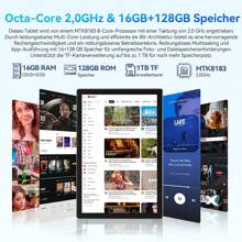 2025 Latest Tablet 10 Inch Tablets 16GB RAM + 128GB ROM/TF 1TB, 5G + 2.4G WLAN, 8-Core 2.0GHz, 8000mAh, 13MP + 8MP, Tablet PC Android 13 Tablet With Keyboard Pen Mouse, 1080FHD, GPS GMS Tablet - Silver