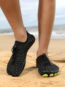 Anti-Slip, Quick-Dry Water Shoes For Teenagers, Suitable For Swimming, Beach, Water, Stream, Rock Climbing, Yoga, Couples Outdoor Sports - Black - View 8