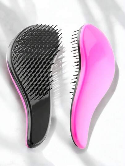 Escova Mágica Para Cabelo Desembaraço Antifrizz Com Cabo Cores Sortidas