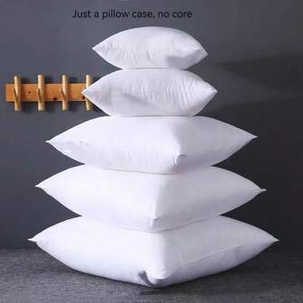 2 كسادة ألقي أبيض عصري 18*18 بوصة، أغطية وسادة مربعة مصنوعة من البوليستر الناعم والمريح، بسوستة، غسيل آلي، لديكور المنزل، بدون وسادات، متعددة الأحجام