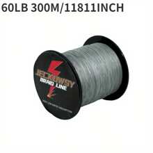 300m 4-Strands High Strength 6-100LB Fishing Line, Braided Line - Grey - View 20