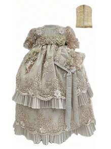 Ropon Bautizo niña Vestido de Bautizo niña - Champán - Ver 2