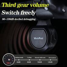 1pc Bicycle/Mountain Bike Riding USB Chargeable Loud Horn Bell Theft Alarm - Black - View 2