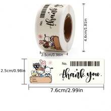 Sanrio [Sanrio Sticker 120PCS/Rol Afdichting] Bill Wind Afdichtingssticker 120PCS/Rol Gecoat Papier Zelfklevende Sanrio Afdichtingssticker