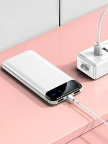 Carregador portátil, banco de energia mais de 10000mAh 5V/3A, bateria de carregamento de alta velocidade com entrada e saída USB C, banco de energia externo para telefone compatível com iPhone 15 14 13 12 X S22 S21 iPad etc.
