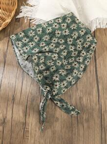 1 chiếc khăn quàng cổ hình tam giác in hoa dùng cho kỳ nghỉ trên bãi biển, khăn trùm đầu, khăn trùm đầu, băng đô mùa thu đông cho nữ, phụ kiện tóc cho nữ - Nhiều màu - Xem 6