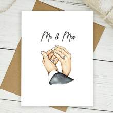 Elegante Hochzeitskarte mit Umschlag, 12cm x 17cm - Romantische Glückwunschkarte für Braut und Bräutigam, beste Freunde, Neuvermählte - ideal für Junggesellenabschied und Hochzeitstag, außergewöhnliche Artikel, die ein ganzes Leben begleiten können