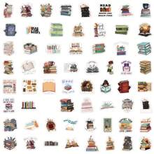 123 Piezas De Pegatinas Retro De Libros, Pegatinas De Libros Para Kindle, Computadora Portátil, Teléfono, Botella De Agua. Pegatinas Impermeables Para El Amante De Los Libros