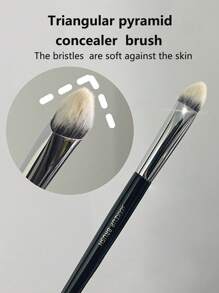 3/1 件黑色三角遮瑕刷，适用于痤疮、黑眼圈、泪沟、高光和细节修饰，圣诞礼物，初学者必备化妆刷，一款很棒的化妆用品 - 彩色 - 查看 8