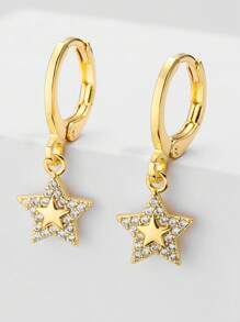 rakol 2 piezas de aretes de estrella casual y simple para mujeres, adecuados para citas y regalos