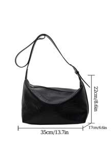 Minimalist Solid Color Fashionable Women's Crossbody Bag, New Solid Color Shoulder Bag, High-End Soft Surface Adjustable Shoulder Strap Commuting Bag, Foldable Leisure Large Capacity Storage Shopping Bag, Multi-Functional Lightweight Storage Bag For Travel, Suitable For Gifting Friends For Shopping, Dating, Business Trips, And Business Purposes