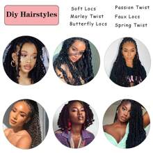 Federnde Afro-Twist Haare 1/3/8 Packungen Marley Twist Flechthaare 8-26 Zoll vorab getrennte schwarze krause Twist Flechthaare Frauen Afro Federkern Twist Haare zum Umwickeln von Soft Locs