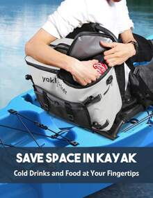 Ayak Cooler, Waterproof Seat Back Cooler For Kayaks With Lawn-Chair Style Seats, Kayak Accessories Cooler Bag, Portable Ice Chest Cooler For Kayaking, Travel, Lunch, Beaches &Trips