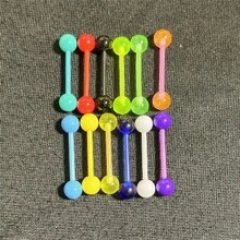 Sortierte farbige acrylische Zungenpiercing, unisex einfarbiger Pierring-Schmuck