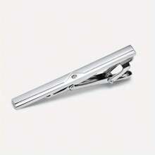 1 pieza/Set de 5 piezas Juego de Clips para Corbata de Metal para Hombre, Clips de Corbata Formales de Color Plateado, Diseño de Moda de Negocios, Regalos para el Día del Padre - clip de corbata - Ver 4