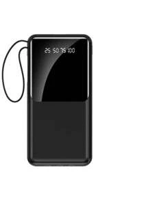 Carregador portátil integrado com 4 cabos, banco de energia de carregamento rápido de 20.000 mAh, bateria externa USB C leve, carregador compacto para celular de viagem compatível com iPhone 16, 15, 14, 13, 12 Pro/Pro Max S22, S21, iPad, etc.