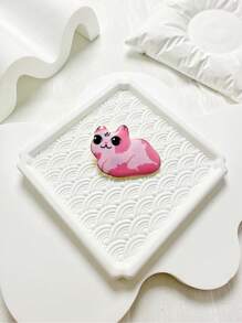 1 件可爱锌合金卡通猫翻领别针，时尚百搭服装和包袋配饰 - 小貓 - 查看 7