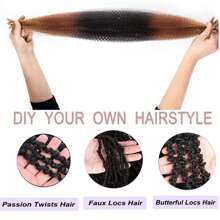 弹性非洲扭发 1/3/6 包预分离马利扭发编织发适合受损卷曲非洲扭发染色合成缠绕发适用于柔软发束接发 18 英寸