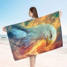 1 Piece Extra Large Beach Towel - Quick Drying, Soft, Lightweight, Sand-Free, Microfiber Material, Cute Bird Design, Ideal Gift For Women And Adults, Suitable For Pool, Travel And Swimming Summer, Holiday