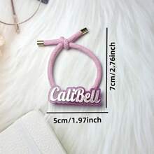 1 szt. spersonalizowana akrylowa gumka do włosów z imieniem, błyszcząca gumka do włosów w kolorze makaronika, DIY akcesorium do włosów - spersonalizowany prezent, prezent urodzinowy, prezent na imprezę, prezent rocznicowy, wyjątkowy prezent na akcesorium do włosów, akcesorium do włosów na ślub