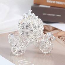 1 pièce Boîte à bijoux, Boîte de rangement pour bijoux, Boîte décorative en forme de carrosse citrouille, Cadeau de Noël, Cadeau du Nouvel An pour hommes et femmes